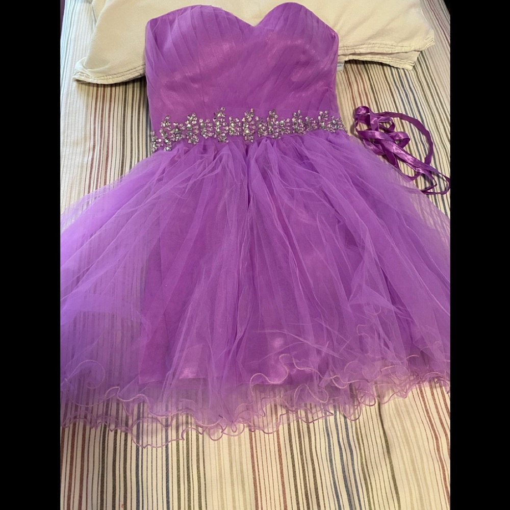 Cute mini purple dress